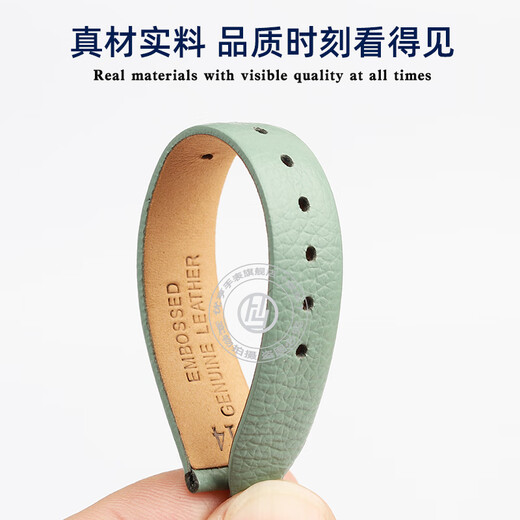 Youheng-Anpassungs-Armani-Frauen-Kaufhäuzungsgurt voller Sterne kleine quadratische Uhr AR11149 AR1681 1726 kleines grünes Gurt dunkelgrün-golden Schnalle Breite 14mm