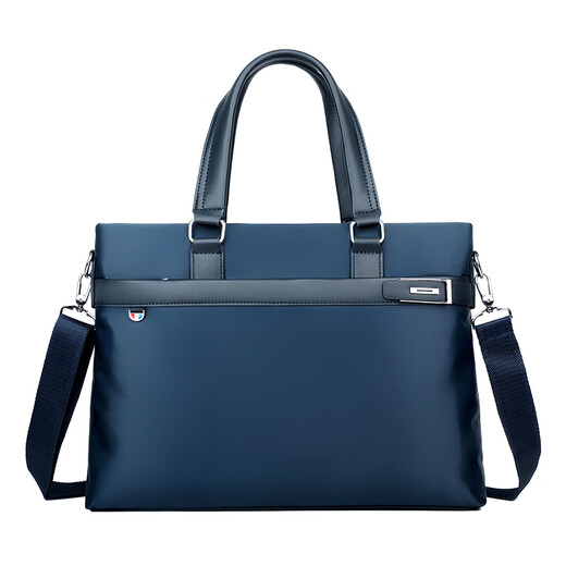 MOEPEQDAISHU Business Briefcase Men's Handbag Shoulder Bag Oxford Cloth Casual Messenger Bag Office Commuting 14-inch Computer Bag Blue Large Bag 14-inch