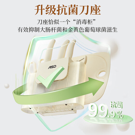 ASD Messerset Küche Haushalt Kompletter Satz Hackmesser Obstmesser Scherenhobel Edelstahl Scharfes Küchenmesser Schneidebrett Kombination Weißes Walmesser 7-teiliges Set