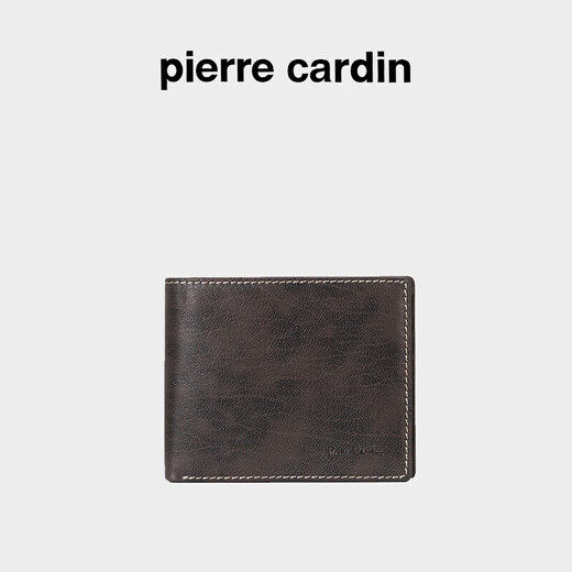 Pier Cardin Men's's Wallet Short Top Layer Cowhide Cow-Purpose Ticket Clip Fashion Business Business Wallet Anniversaire Gift For Dad
