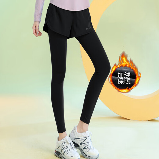 Best Velvet Pilates Yoga Pants Women's Autumn and Winter Plus Velvet Pants Outdoor Morning Running Outerwear Thickened Warm Tights Training Fitness Pants