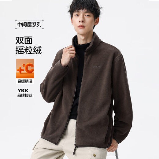 Buyi Legend Fleece Clothes Polar Fleece Jacket Men's Loose Outdoor Mountaineering Jacket Liner Warm Jacket Coffee 2XL Buyi Legend Fleece Clothes Polar Fleece Jacket Men's Loose Outdoor Mountaineering Jacket Liner Warm Jacket Coffee 2XL