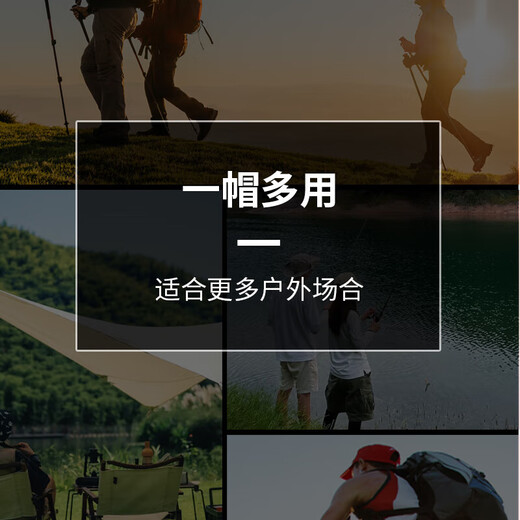 Baijie Fisherman's Hut Outdoor Kletterhut Männer und Frauen großer Kopf Umgebung Sonnenschutzhut Big Rand Sun Visor Hut hellgrau