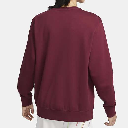 耐克（NIKE） 卫衣男士2024春秋季运动服加绒保暖圆领套头衫FN2611-365 FN2611-677深红色内里加绒 L