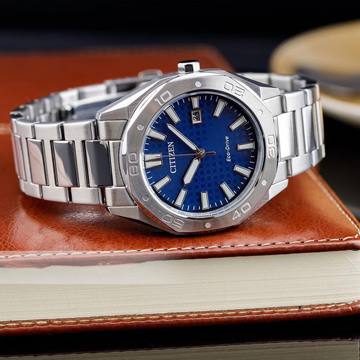 CITIZEN Eco-Drive Octagonal Dial Date Display Casual Fashion Sports Waterproof Men's Watch BM7630-80L