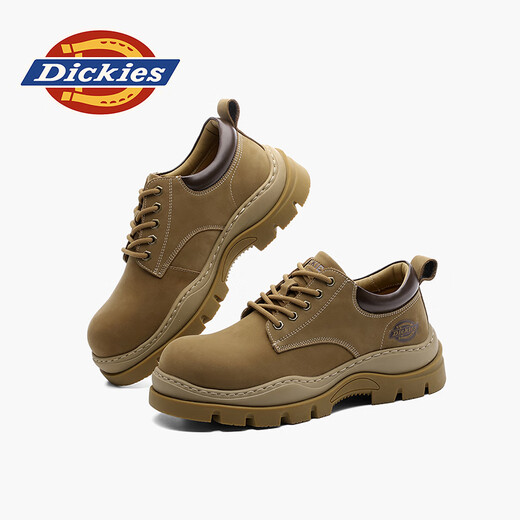 Dickies马丁靴男厚底增高2024秋冬新款户外工装靴休闲百搭男靴 土黄 41 (255mm) 标准码