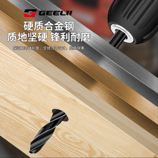 GeeLii drill bit set 15-piece impact drill bit metal alloy electric drill bit set 59105