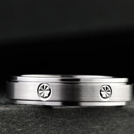 Kaibaolou Pt950 platinum couple ring, male and female rotating ring, platinum ring, screw pattern couple ring, 10g, fixed mouth customization, more refunds, less replenishment