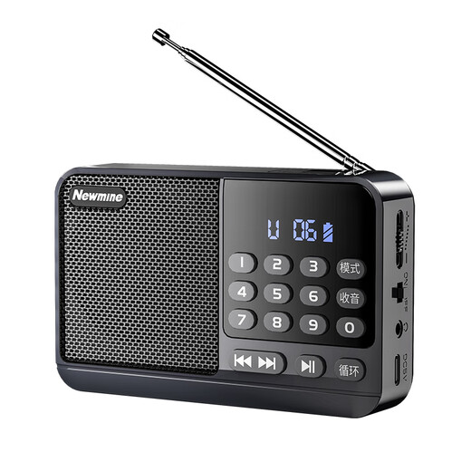 纽曼N120收音机老年人半导体可充电轻巧便携式插卡迷你音箱广播听歌戏曲评书蓝牙播放器礼物