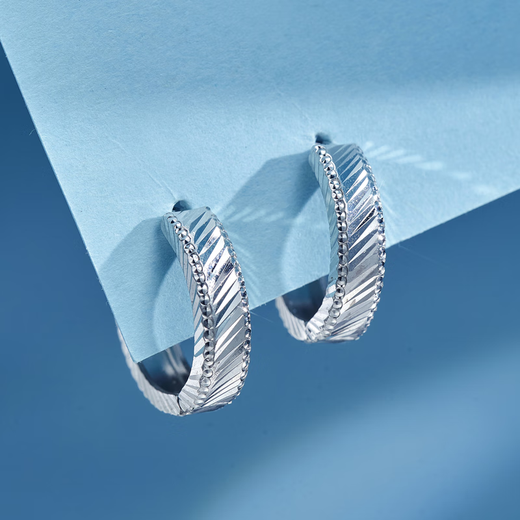 Meluxe platinum earrings for women PT950 platinum car flower sparkling earrings birthday gift for girlfriend and wife E14196 about 3.61g