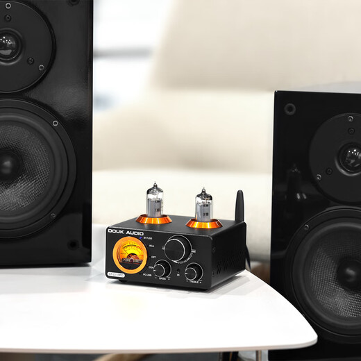 DOUK AUDIO ST-01 PRO Bluetooth 5.0 tube amplifier VU meter USB DAC coaxial/optical small amplifier U disk upgrade American 5654W tube