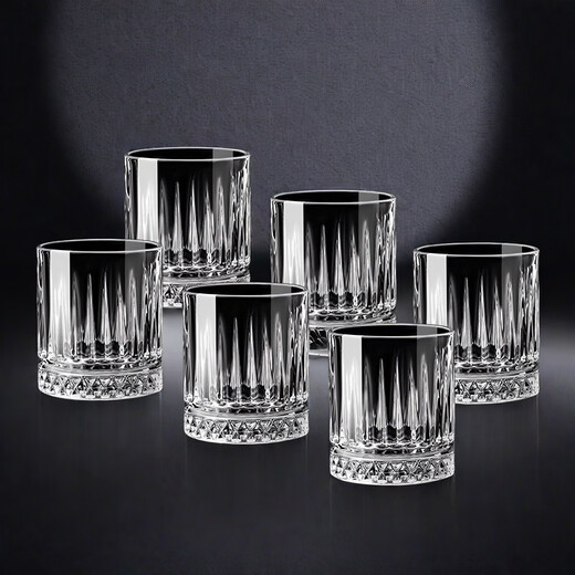 North Latitude 23 Degrees Liquor Glass Two Liang Crystal Glass Small Wine Glasses Home One or Two One-Sip Cup Set Bar Thickened Spirit Glass Six 100ml Twenty Liang Diamond Pattern Wine Glasses