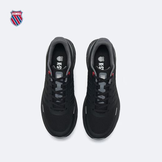 盖世威（K·SWISS）跑鞋男春季新款时尚舒适减震运动透气休闲鞋9277-M 030纯黑/梦幻银 41