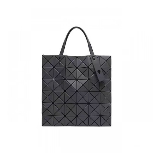 三宅一生（ISSEY MIYAKE）Matte六格哑光大容量PVC托特包Tote包购物手提单肩包七夕礼物 浅灰色BB06-AG683
