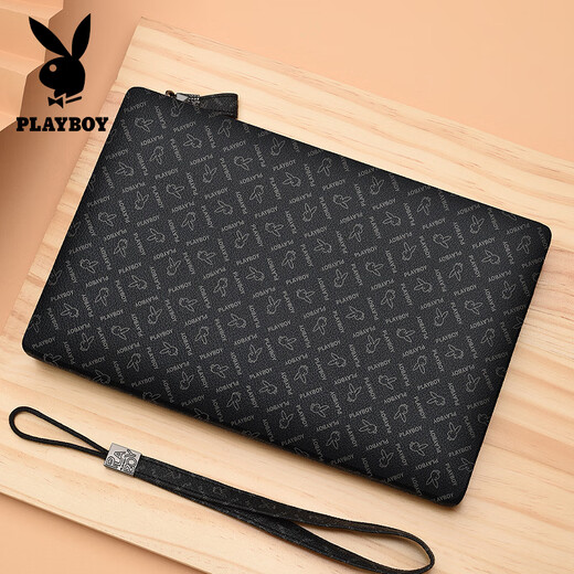 花花公子（PLAYBOY）手包男士手拿包便携大容量信封包商务手抓包休闲钱夹包送老公礼物