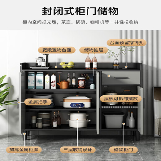 Yijia деревянный светильник, роскошный буфет, настенный шкаф для гостиной, многофункциональный шкаф для хранения, современный простой чайный шкаф, винный шкаф, столешница с резьбовыми отверстиями, свет, роскошные две двери и один ящик, установка от двери до двери 60 * 34 * 93 см