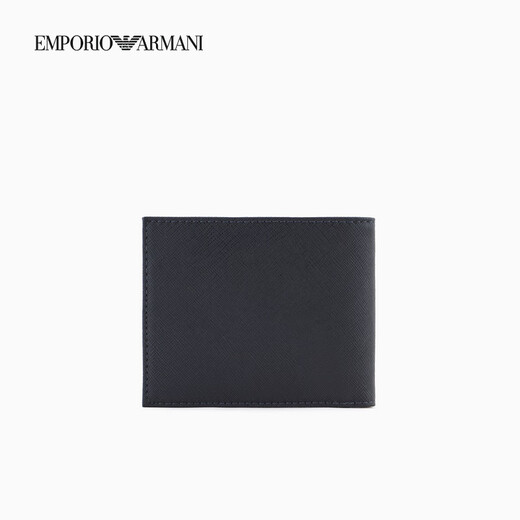 EMPORIO ARMANI/阿玛尼官方旗舰【礼物】男士对折式多卡位商务手拿钱包 87872-海军蓝色