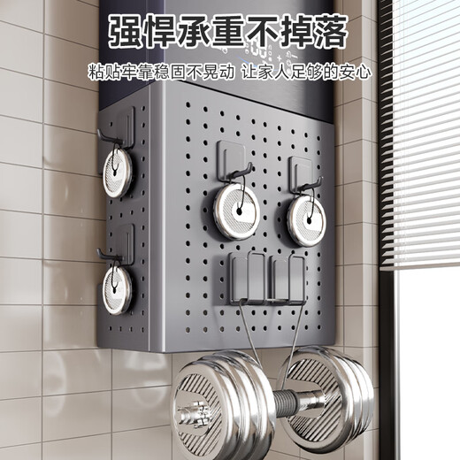 Sifang Food Gas Water Heater Cover Kitchen Wall-mounted Pipe Covering Artifact Beautification Cover Hook Hole Board Storage Rack Drop Guarantee | Gun Gray 35 Width 40 Height 17 Depth + 4 Hooks