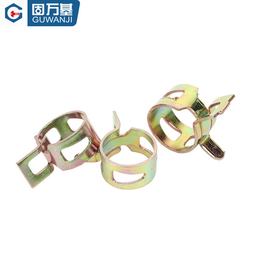 Guwanji Elastic Clamp Stahlgürtel Reifen Feder Stahl Klemme Handklemmschlauch Wasserrohr Ölschlauch Mangan Stahl Klemme Q673 Farbe Zink 8x8x0.6 [20 Stücke]