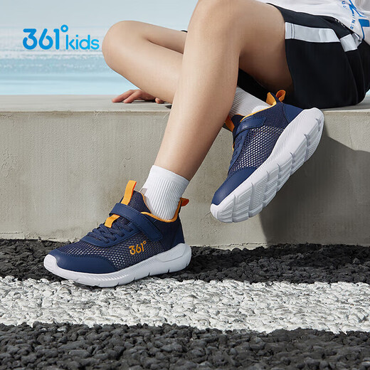361 Kindersportschuhe Laufschuhe 2025 Sommerjungen und Mädchen 3-12 Jahre altes leichtes großes Mesh-Laufschuhe Blau 35