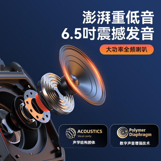 
Shanshui (SANSUI) G50 wireless Bluetooth speaker audio amplifier all-in-one new portable K singer portable outdoor small household radio high volume square dance high power subwoofer G50 [Ultravel version] 32G USB flash drive 6.5-inch subwoofer