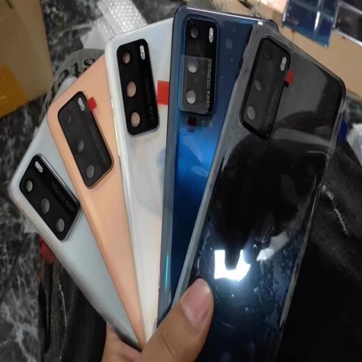 Original suitable for Huawei P30 P30pro back cover glass P40 P40pro replacement mobile phone rear screen battery cover shell P30pro pearlescent mother-of-pearl back cover with frame lens