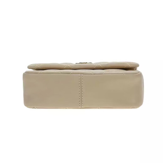 
TORY BURCH TB Women's Bag Sheepskin Willa Series Diamond-shaped Checkered One-Shoulder Crossbody Handbag Small 21cm Cream White 153399-724