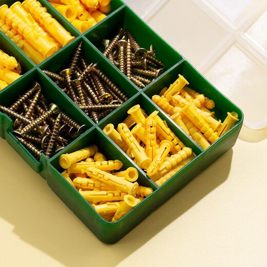 XMSJ household self-tapping screw set expansion screw boxed mixed expansion bolt expansion tube stainless steel screw nail home expansion nail plug 8X40mm 10 sets