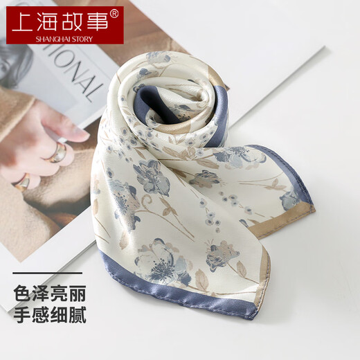 上海故事真丝小方巾丝巾100%桑蚕丝围巾礼盒实用送女生生日节日礼物