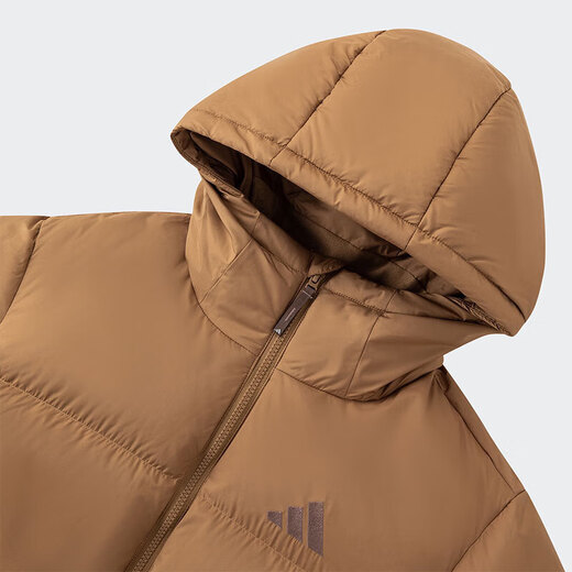 Adidas Frauenkleidung Kleidung aufblättert JKT wasserdicht und spritzdestell warme Kerntechnologie warm 600 Kapuze lose Kapuze-Brot Down JV6191/Wüstenbraun 600 Kapuze M.