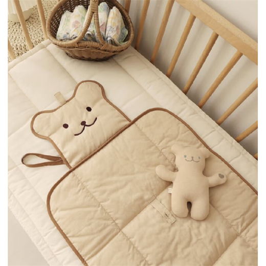 South Korea's Smiling Bear Baby Diaper Pad, Convenient and Multifunctional Waterproof and Leakproof Diaper Bag Folding Bear Convenient Diaper Pad 50x70cm