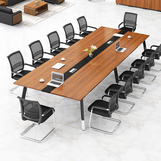 圣黎会议桌长桌洽谈培训桌组职员办公桌 搭配会议椅一把 