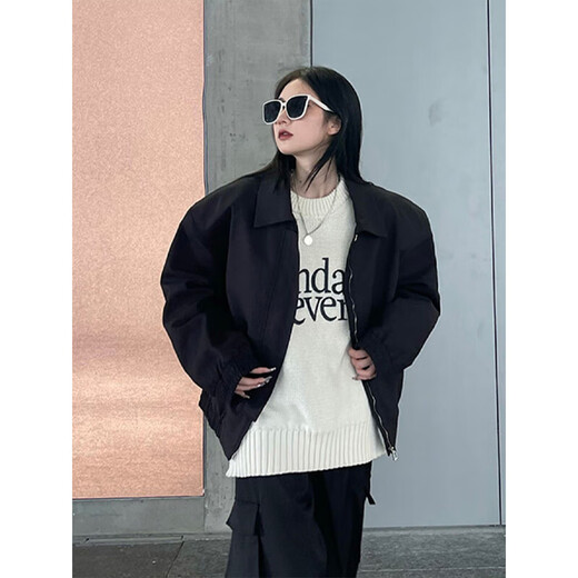 Digada Khaki Jacket à épaule courte pour hommes et femmes printemps et automne Nouveau revers rétro américain mince veste à tendance décontractée Qyrj-9905 Kaki L