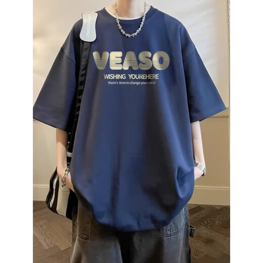 Qiu Ze Chiutse American Heavy High Street Fashion Marque T-shirt à manches courtes purs Coton à manches courtes NOUVEAU Été lâche et polyvalente T-shirt à manche