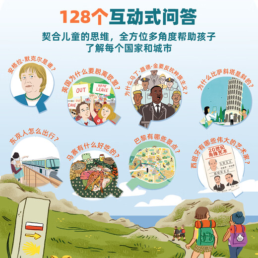 My Little Question The World (8 volumes in total) 3-6-10 years old children's bridge science books connecting one hundred thousand whys Travel around the world countries and cities human geography knowledge and cultural cognition children's enlightenment children's picture books Qinqin Science Library 8 volumes in total