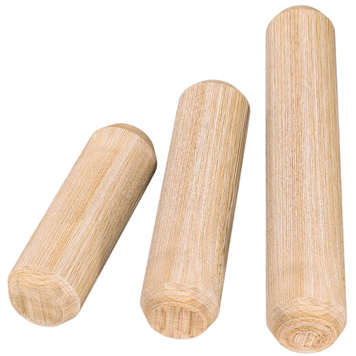 Tianzhuo Hardware round wood plug wooden rod solid wood pin expansion plug wooden tip wooden tenon rod twill wood nail wedge cabinet board connector M10*50-100 pieces