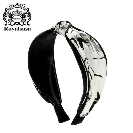 Royal sasa royal sasa hair accessories high-end ink Chinese style wide-brimmed knotted hair hoop women's hairpin fabric headband