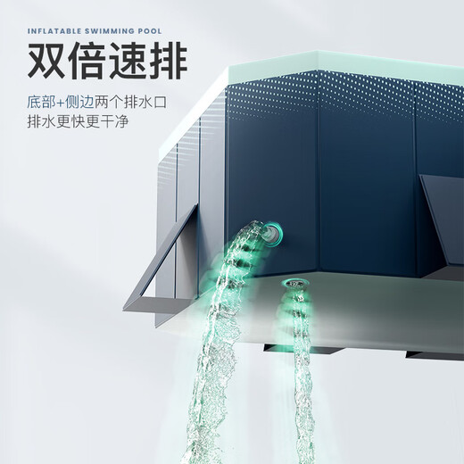 Inflatable swimming pool for pet dogs, special summer cooling artifact, golden retriever, medium and large dog bathing tub, 2.1m Tianzhu blue, inflatable free