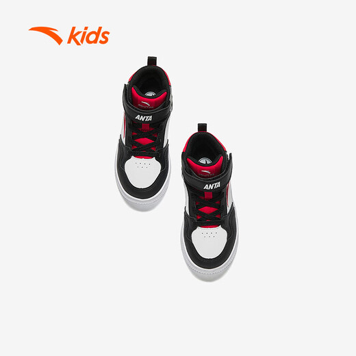 ANTA children's sneakers boys 2025 Velcro all-match casual white shoes high-top sneakers A12439983H