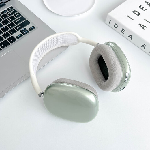 Yuexing Yuewang Suitable AirPodsMax Headphone Protective Cover Wholesale Headphones TPU Transparent Anti-fall Soft Translucent Green (Nude Shell Apple AirPodsMax