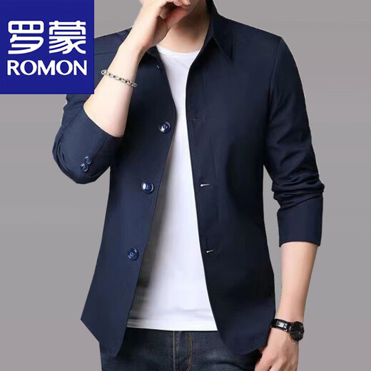 Romon (Romon) Frühlings- und Herbst-Herrengeschäft Casual Jacket Anzug mittlerer und junger Menschen mit Mitte der Farbe Dünne koreanische koreanische Windbrecherjacke hellgrau 1048 m [Vorgeschlagen 98-110jin [Jin ist gleich 0,5 kg]]