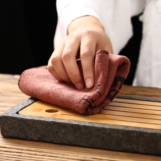 Gold inlaid jade tea set accessories tea towel tea table accessories tea coaster absorbent tea towel gold inlaid jade tea towel