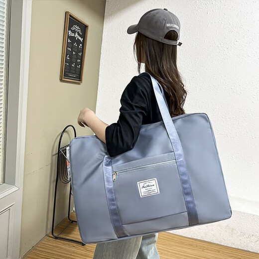 旅行包大容量女超大拉杆手提出差便携待产收纳包运动健身包行李袋 黑色特大号（64*24*43）