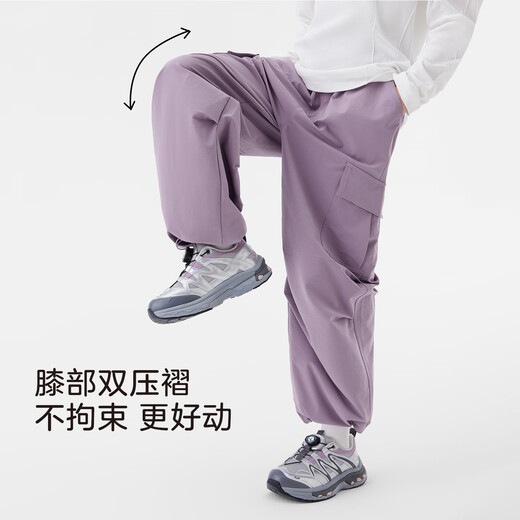 左西童装女童裤子加绒工装裤2025新款儿童户外耐磨伞兵裤 黑色 160