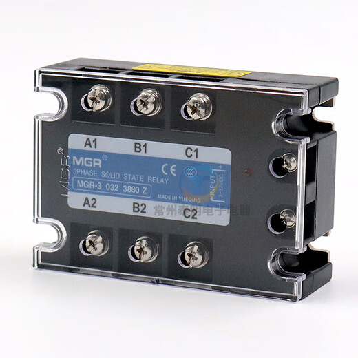 Relé de estado sólido trifásico MGR-3 032 3880Z DC-AC DC controlado con DC 80A Relé + Radiador pequeño + Ventilador pequeño