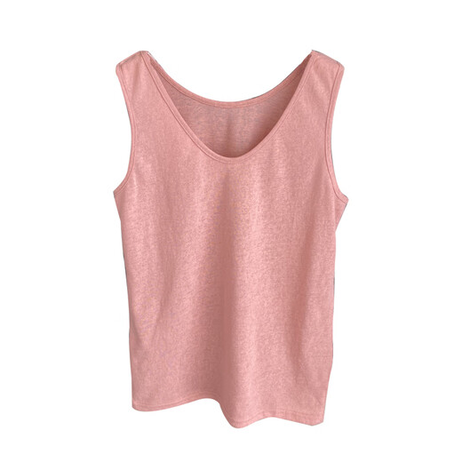 Gray cotton and linen camisole women's summer inner wear, loose, lazy and relaxed, large size fat mm, covering the belly, wearing as a base, light gray - wide shoulder straps S