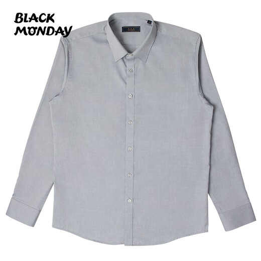 Blackmonday Camisa de algodón de alta gama de algodón de algodón de manga larga y otoñal amoníaco ácido amoníaco anti-wrinkings