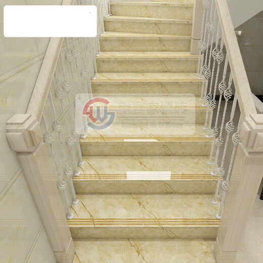 XMSJ1.2 metros de ladrillos de escalera de escalera chapada en oro, baldosas deslizantes de mármol, esmalte de alambre de oro de villa, ladrillos de la casa auto-construida, TJ12809K-Vision Gold 1200*470 Arc Glaze, otros