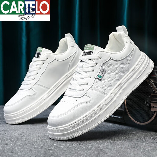 
CARTELO men's shoes 2023 new summer height-enhancing shoes for men versatile invisible height-enhancing shoes for men 9913-1 white and black invisible height-enhancing shoes for men (recommended to add 39