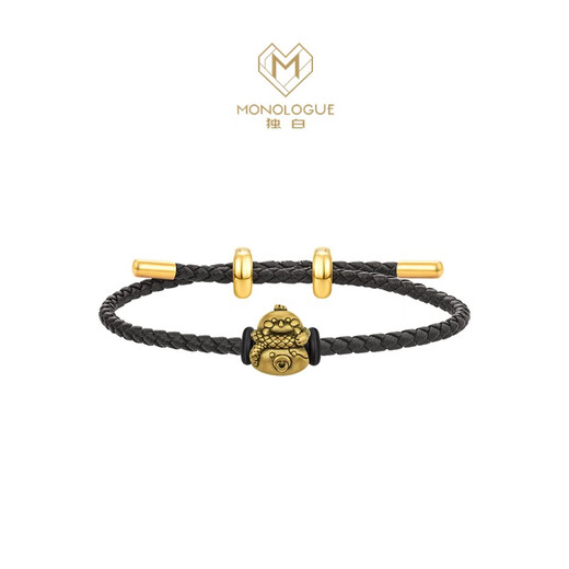 Chow Tai Fook MONOLOGUE monologue animal zodiac snake retro gold fortune bead 21.25cm MR1595